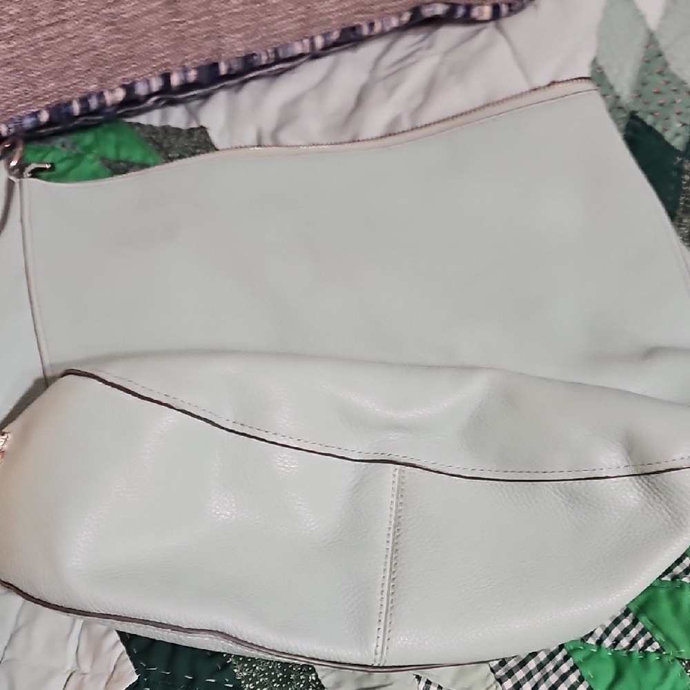 Coach Mint Green Leather Shoulder Bag with Turn-Lock - Picture 9 of 11